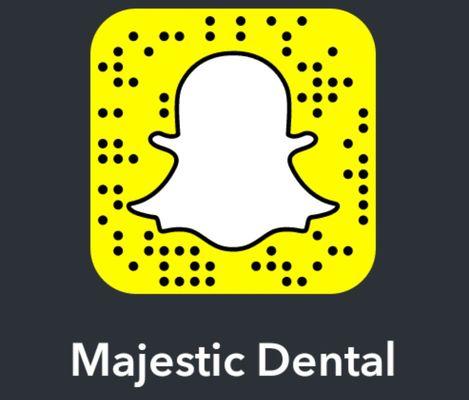 Find us on Snapchat @majesticdental