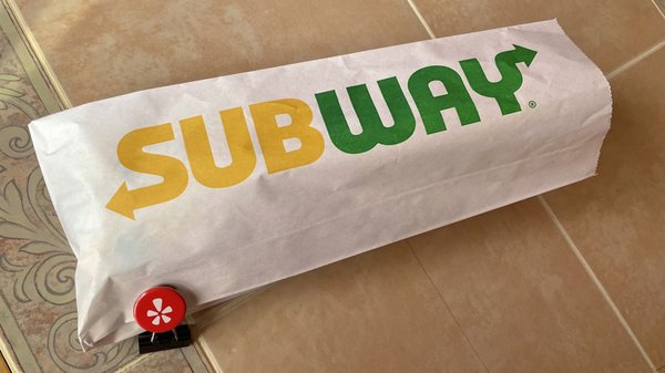 Subway sandwich bag