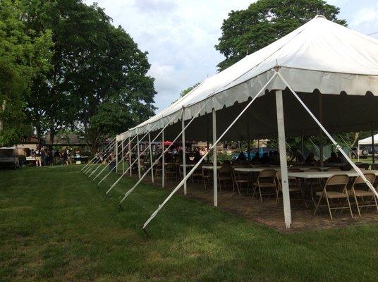 The tent for rain or shine