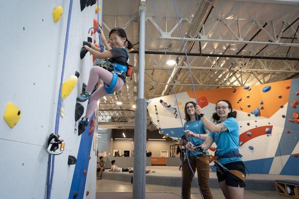 Lots of options for kids climbing - camps, introductory classes and birthday parties