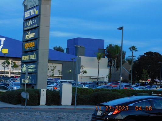 New Best Buy Store and the remodeled store location of the Mission Valley shopping area.