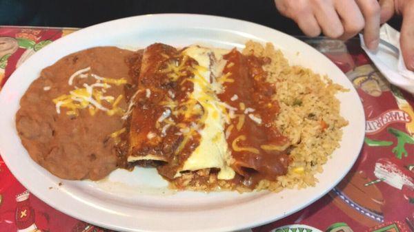 Three Enchiladas Plate