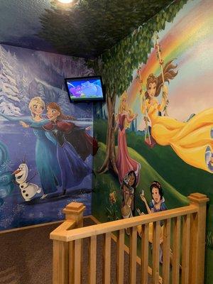 Part 2 of the amazing mural in the kids play area.