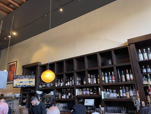 Interior of Wood Tavern in Oakland.