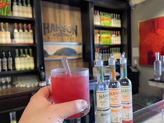 Cheers to an amazing Prickly and Pink cocktail at the Hanson of Sonoma Tasting Room at Hanson Gallery in Sausalito.