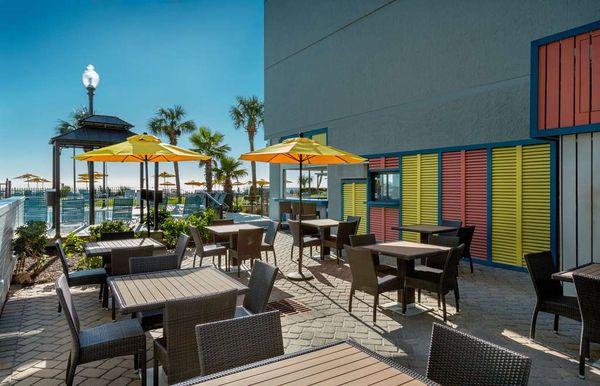 Yella Umbrella Bar Seating