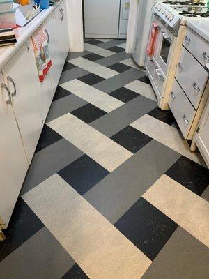 The flooring, it completely makes the kitchen