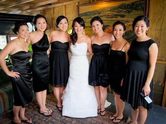 With my bridesmaids