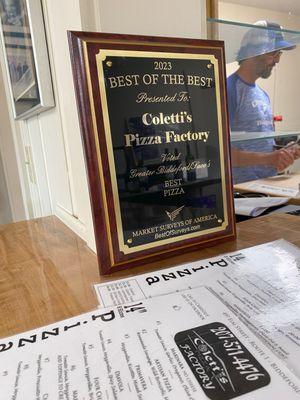 You don't win Best of The Best pizza award without having a great pizza.