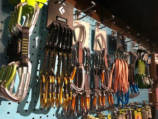 Check out or wide variety of quickdraws for sport climbing. Keylock, wire gate, mixed, lightweight, we've got it all!