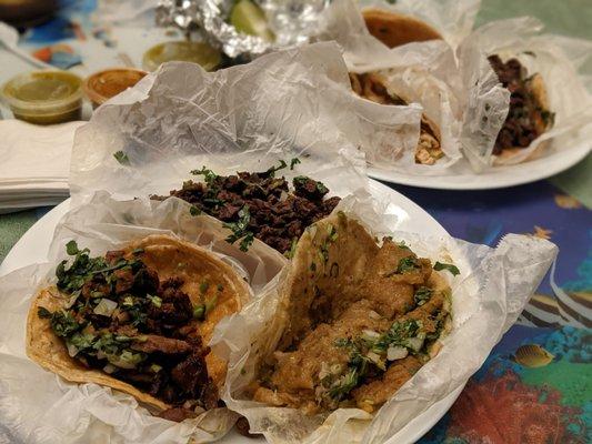 Tacos (asada, pastor, chicharron)