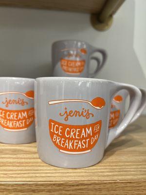 Jeni's "Ice Cream for Breakfast Day" mugs