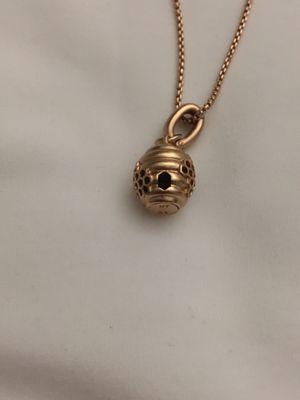 Beehive charm with adjustable necklace