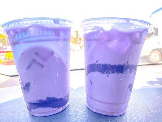 Ubae. Not good, just purple milk + smear of Ube Halaya. Go to Seafood City, get a jar of Halaya for the price of 1 gross drink.