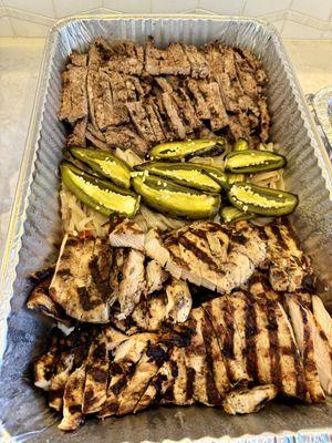 Catering - mixed fajitas chicken and steak