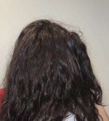 This is the after of my hair, so dark with red tint.