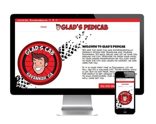 Glad's Pedicab Desktop and Mobile Website Design.