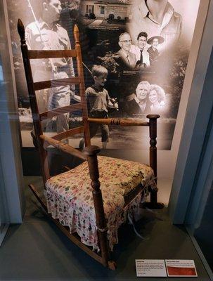 Rocking Chair used by Andy's Mother to Rock Him as a Child at The Andy Griffith Museum