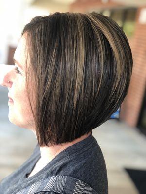 Stacked bob done by Sandi Adams