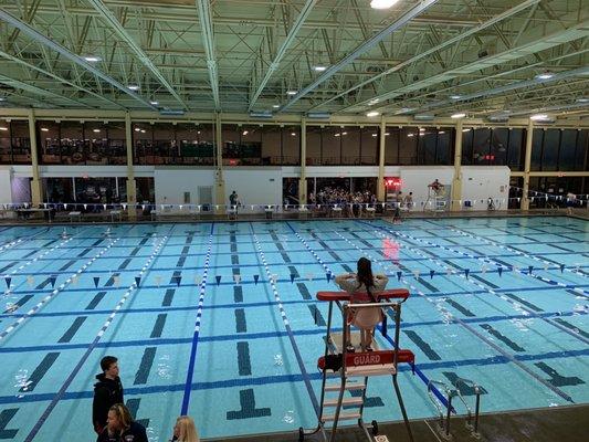 View of Swim lanes from ADA seating