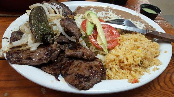 Carne asada plate