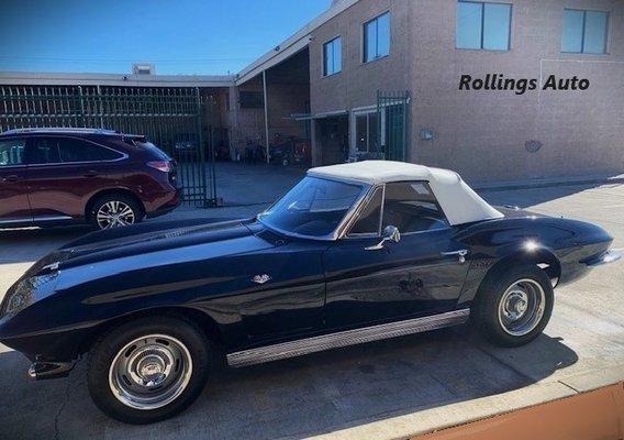 My '63 Stingray is getting a new electronic windshield wiper system installed at my favorite Corvette repair shop: Rollings Auto