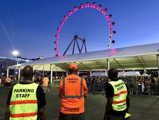 EDC 2017  Assisting AWG Ambassador with the Official Shuttle Program at The Linq.