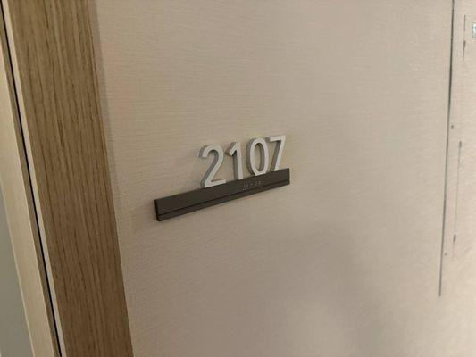 Room 2107, a standard King room on the second floor in the back