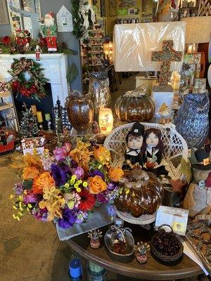 Gazebo Gifts will be taking custom made Thanksgiving centerpieces, holiday wreaths in artificial and fresh, & holiday centerpieces