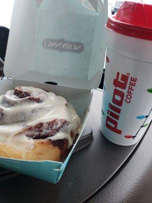 Cinnabon with my coffee