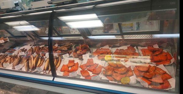 Smoked Salmon in several varieties.  And more.