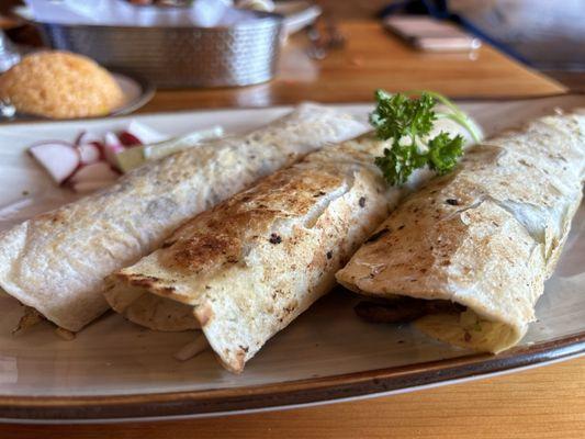 Tacos Arabes- marinated with Lebanese spices and cooked on the grill.