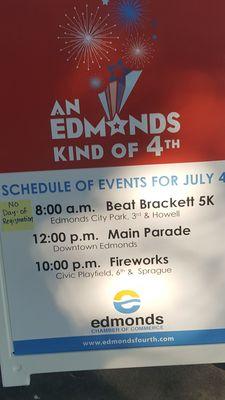 Signage for 4th of July festivities (7/2/21)