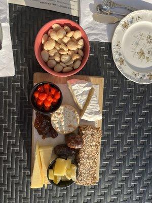 Truffle Almonds and Cheese Board