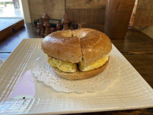 Bagel, Bacon, Egg and Cheese on wheat