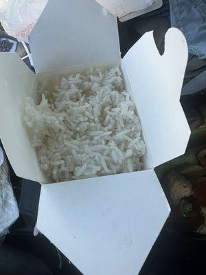 Rice that comes with entree