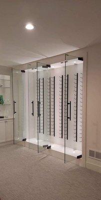 Elevate your bathroom with custom shower door installation services from Suburban Glassworks...