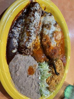 Enchilada and Chile Relleno Combo Plate