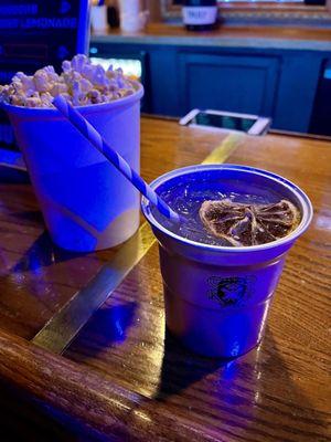 Popcorn and drink