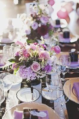 Our gorgeous flowers and table settings