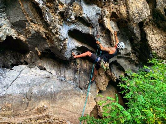 Juan climbing in Vietnam!