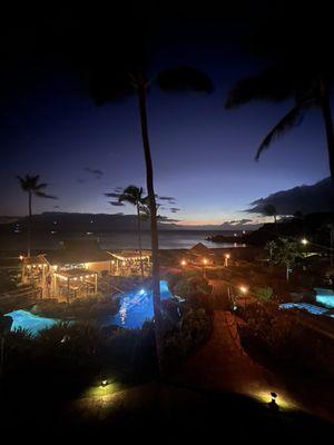 View from room at night