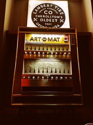 Art-o-mat® machines are retired cigarette vending machines that have been converted to vend art. There are over 200 active machines.