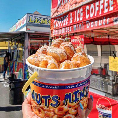 Bucket filled with glaze & powdered sugar