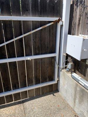 First gate opener install