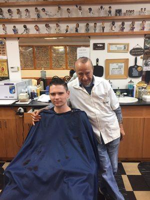 The gang at The Wright Cut always do an amazing job! Here's my son with Peter, sportin' a new do. 5/5 stars for sure!