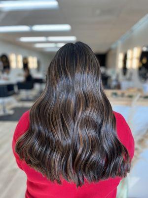 Brown balayage done by Heidy