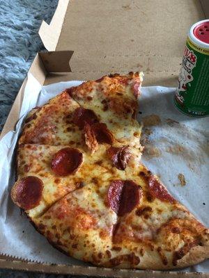 My extra cheese and the pepperoni