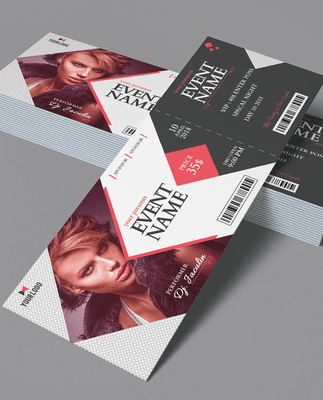 Numbered Event tickets design and printing.