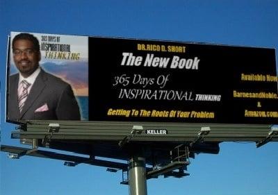 Dr Rico Short's inspirational book billboard